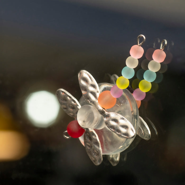Disco Bees Glass Dragonfly