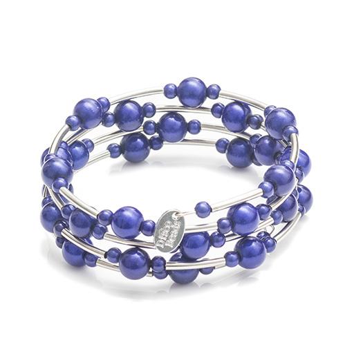 Twisted Silver Bracelet - Bracelet- Disco Beads