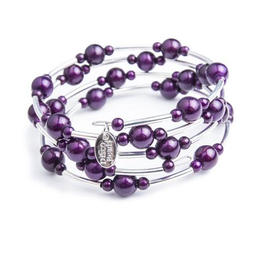 Twisted Silver Bracelet - Bracelet- Disco Beads