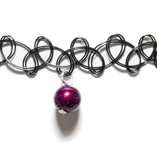 Tattoo Choker - Choker- Disco Beads