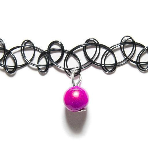 Tattoo Choker - Choker- Disco Beads