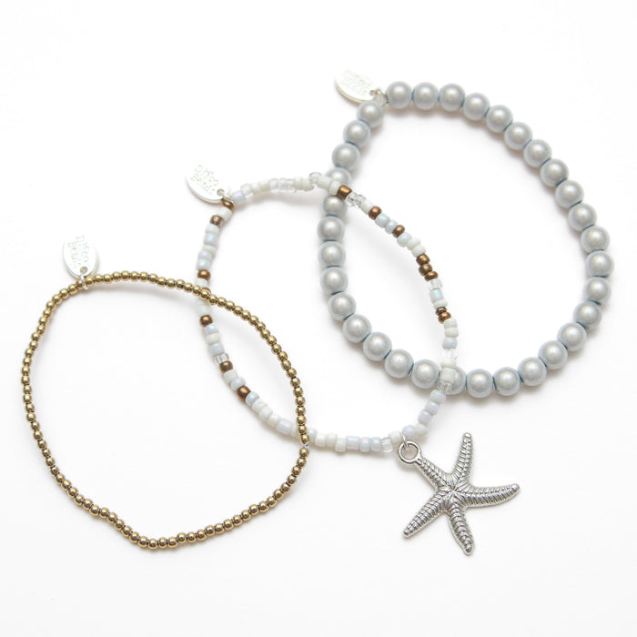 Shell Bracelet Trio