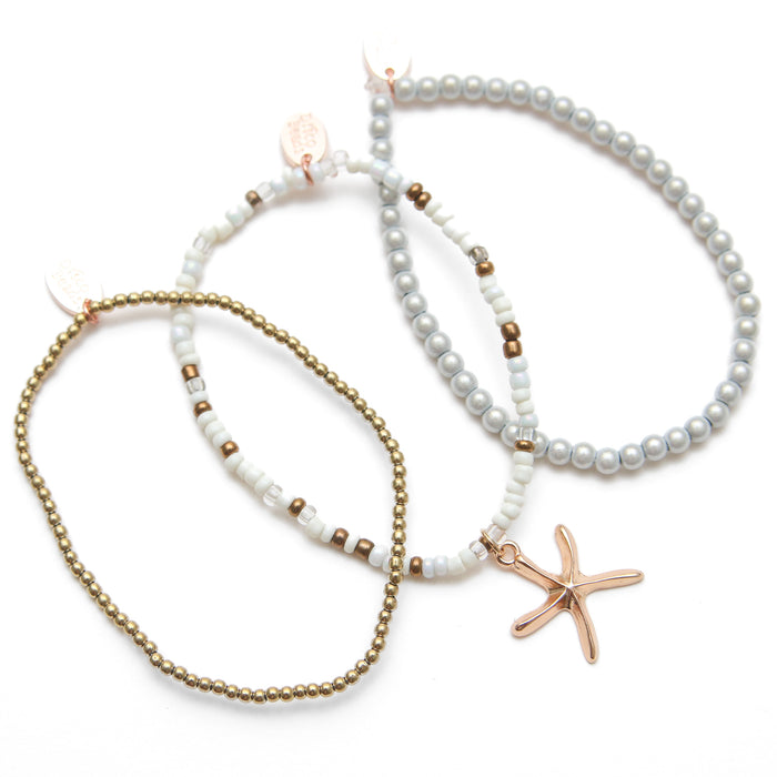 Shell Bracelet Trio