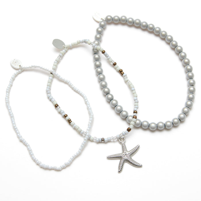 Shell Anklet Trio