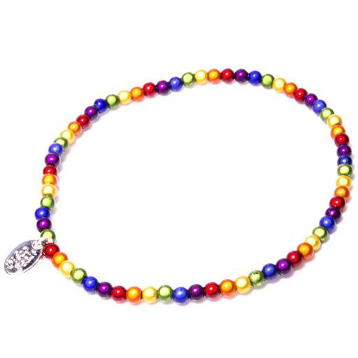 Pride - Ultra Fine Anklet - Pride- Disco Beads